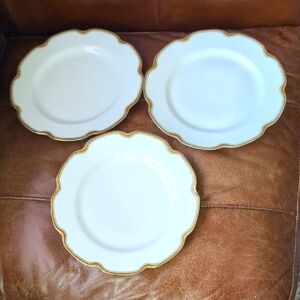 3 Three Haviland Co Limoges France Anjou Collection Dinner Plates Dishes 9.75"
